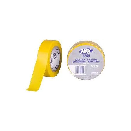 Cinta aislante de PVC TAPE 5200, amarilla, 15mm x 10m