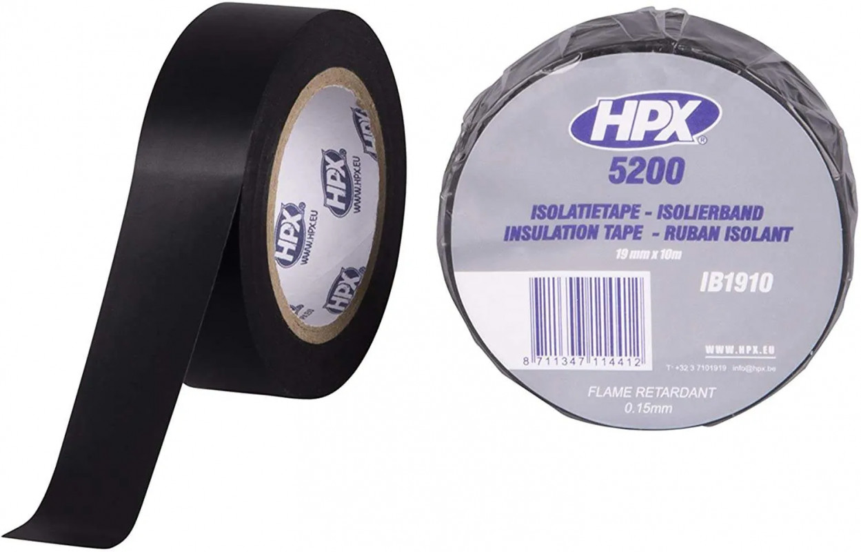 PVC-Isolierband TAPE 5200, ,schwarz, 19mm x 10m