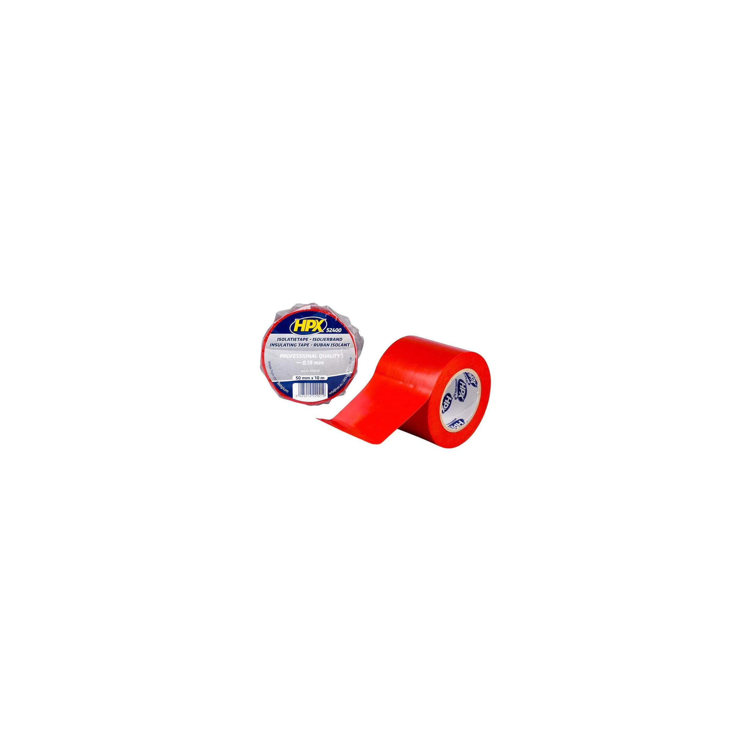 Ruban isolant PVC TAPE 52400, rouge, 50mm x 10m