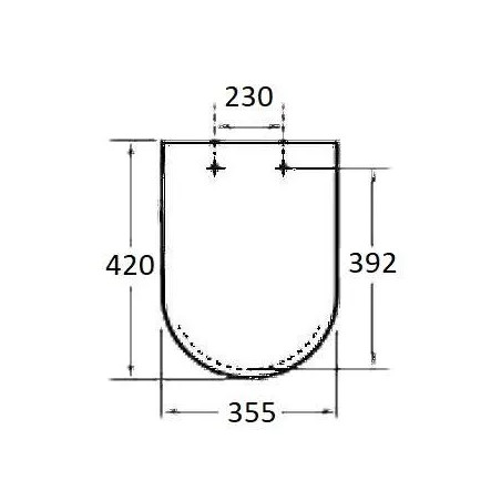 WC-Sitz ROCA Dama compact 392, mit Fallbremse silencio