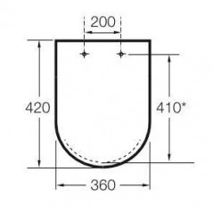 Abattant ROCA Hall, blanc, 408 mm, frein de chute Silencio, blanc