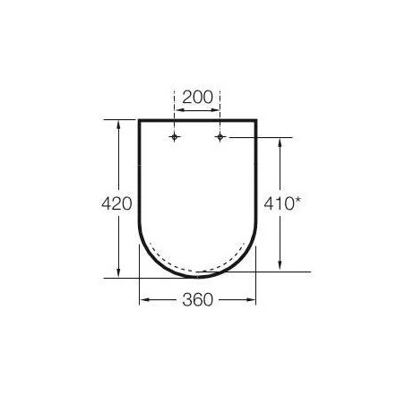 ROCA Hall seat, white, 408mm, Silencio fall prevention system