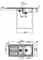 Evier inox à encastrer DEKOR 1 cuve 1/2 et 1 égouttoir, 1000x500 mm RNL 651