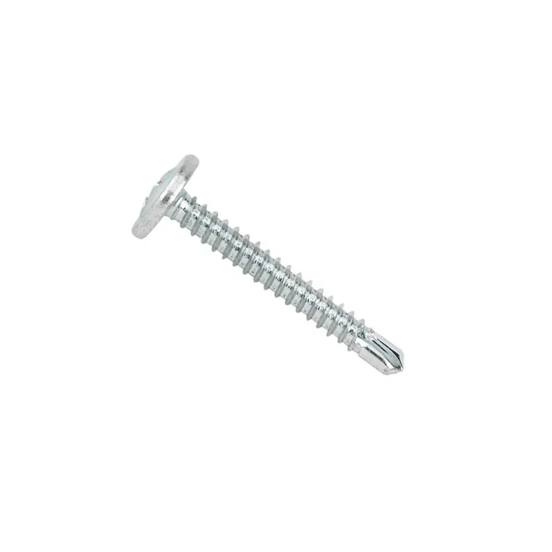 Tornillo autoperforante, cabeza abovedada de acero galvanizado, 4.8x25, paquete de 20 piezas