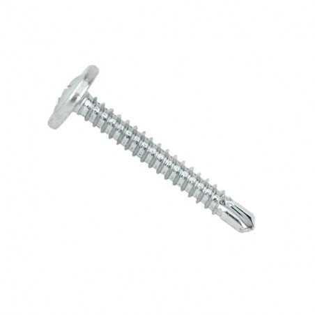 Tornillo autoperforante, cabeza abovedada de acero galvanizado, 4.8x25, paquete de 20 piezas