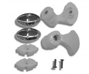 Kit de rodamientos con soportes LUNES R Blanco / Cromo