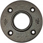 Black round threaded flange 33x42 with 4 fixing holes