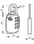 Padlock 30 with combination TSA 4 rings