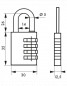 Alu-Vorhängeschloss mit Maximalcode 40mm, Zahlenschloss