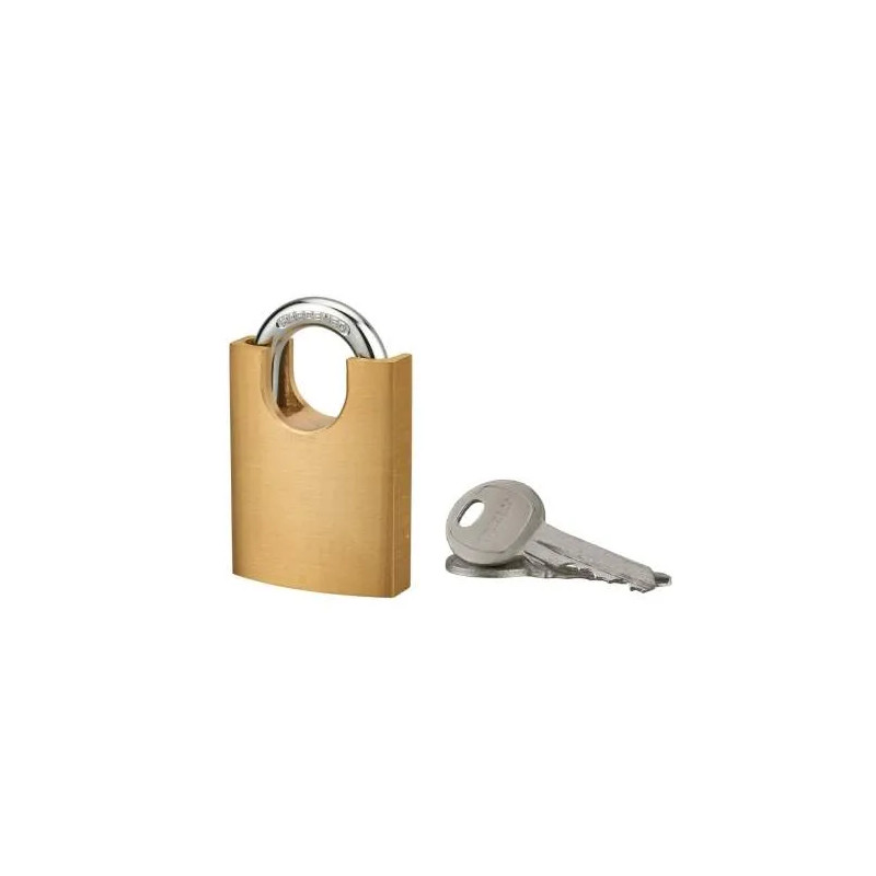 SHOULDER padlock 40mm, steel shackle, 2 keys