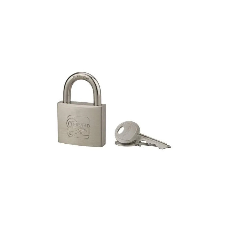 SKIPPER BLUE adv stainless steel padlock, 50mm, 2 keys