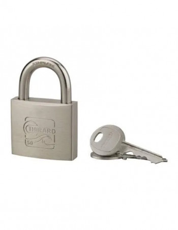 SKIPPER BLUE adv stainless steel padlock, 50mm, 2 keys