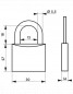 Cadenas Type 1, 30 mm, anse acier, 2 clés