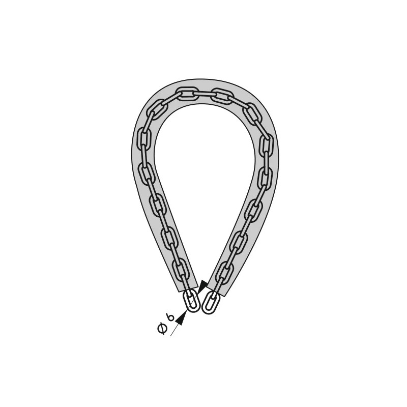 Chaine antivol LOOPS, longueur 0.60m, diamètre 6 mm