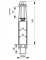 Stopper Türkeil Länge 150mm