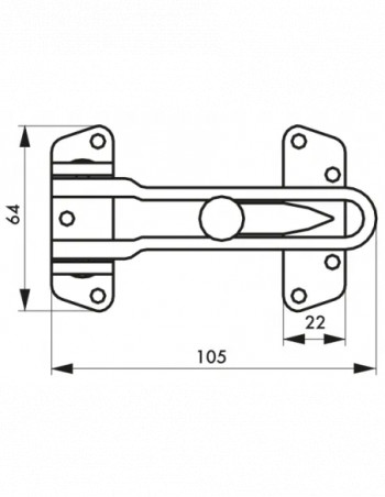 Security door opener, ECO, nickel-plated