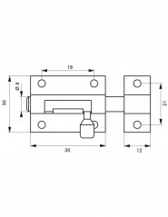 30mm brass bolt