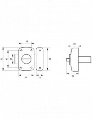 Automatic lark lock 40mm, epoxy bronze