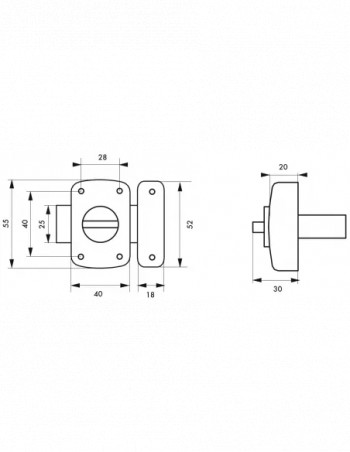 Automatic lark lock 40mm, epoxy bronze