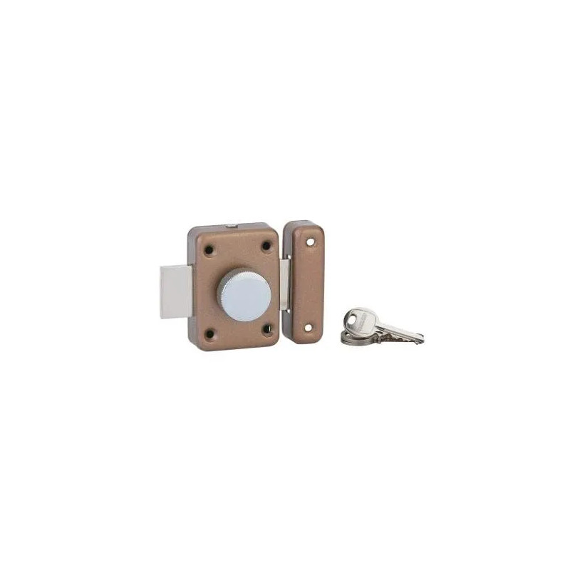 Alouette cylinder lock 35mm, epoxy bronze, 3 keys