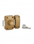 Lock APACHE, double cylinder, 45mm, gold epoxy, 3 keys