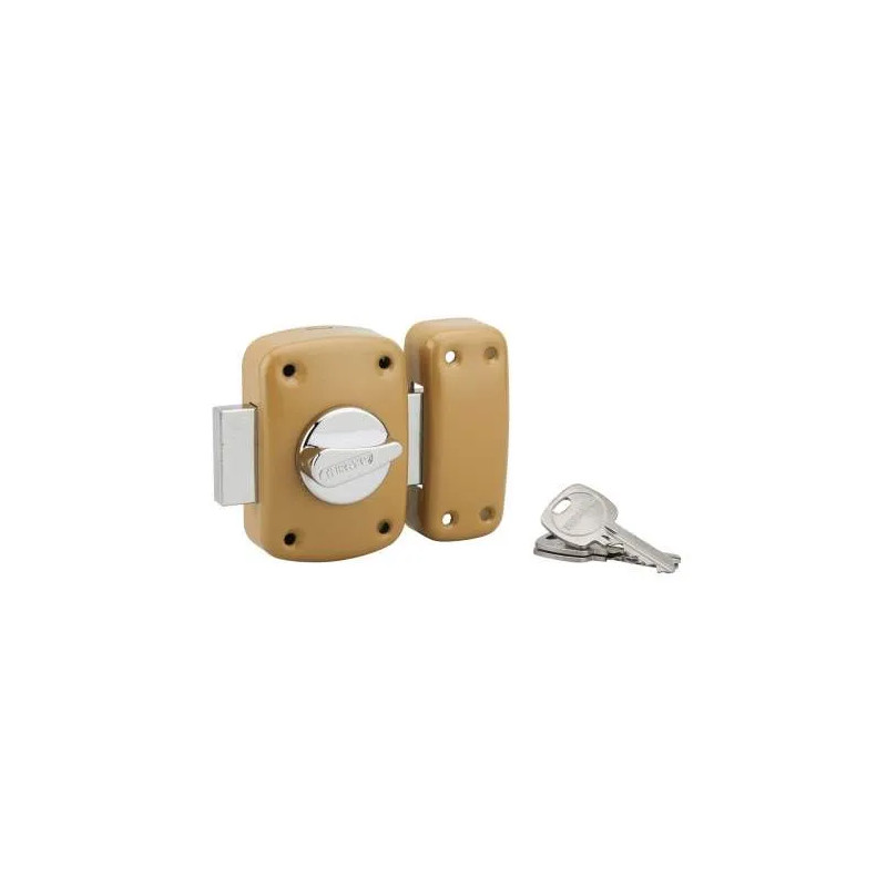 Lock CORVETTE, button cylinder 30mm, epoxy gold, 3 keys