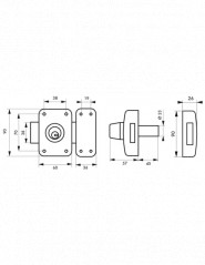 Schloss Verkehr 6 Doppelzylinder 45mm, goldfarben epoxiert, 4 Schlüssel