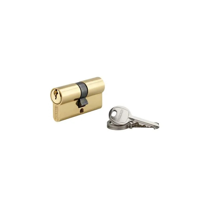 Cylinder PROFILE EUROPEEN, brass, 30x30 mm, 3 keys BB1