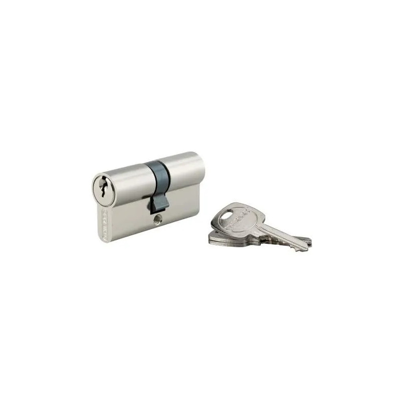 Cylinder PROFILE STD, nickel-plated brass, 30x30 mm, 3 keys