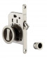 Hook lock for sliding door, satin chrome