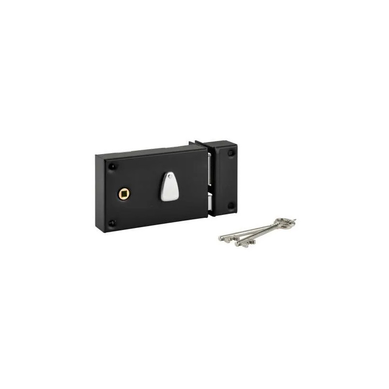 Surface deadbolt lock, 1/2 turn, 140x82mm, right, 1 key