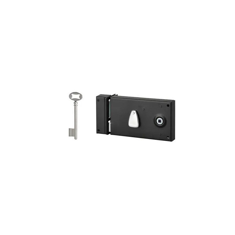 Surface deadbolt lock, 1/2 turn, 140x82mm, left, 1 key