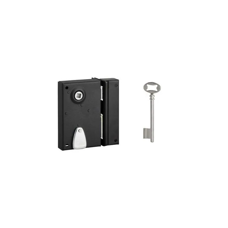 Vertical surface lock, deadbolt, 1/2 turn, 70x110, right, 1 key