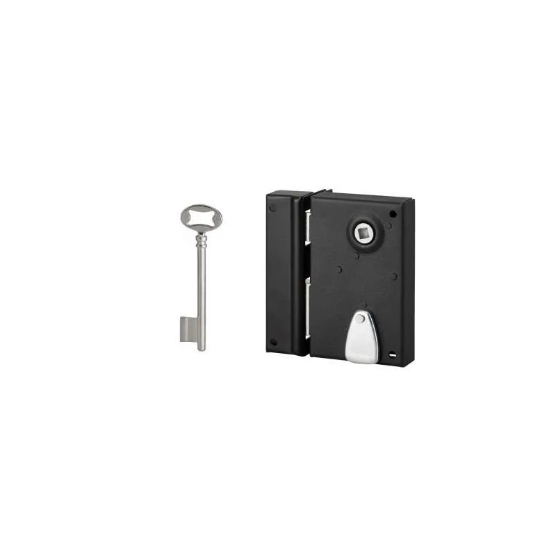 Vertical surface lock, deadbolt, 1/2 turn, 70x110, left, 1 key