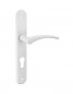 Hebe door handle, white lacquered, E195, with cylindrical hole