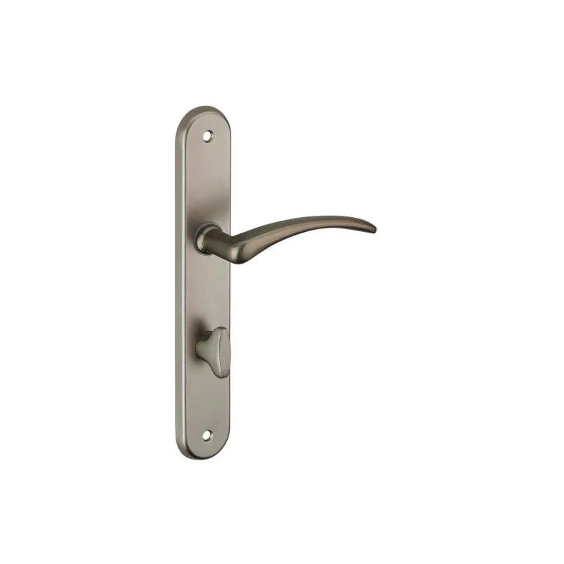 Selen door handle, alu satin nickel, E195, with locking mechanism