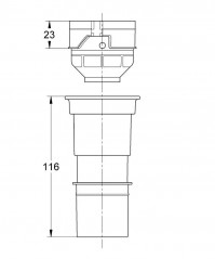 Adaptateur 4.5 litres pour réservoir Grohe GD2