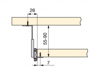 Pairs of keyboard slides, ball bearing, height adjustable