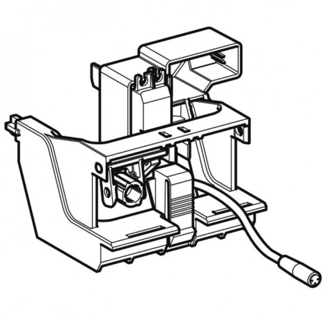 Mecanismo de elevación con servomotor para un sistema de control de inodoros Geberit