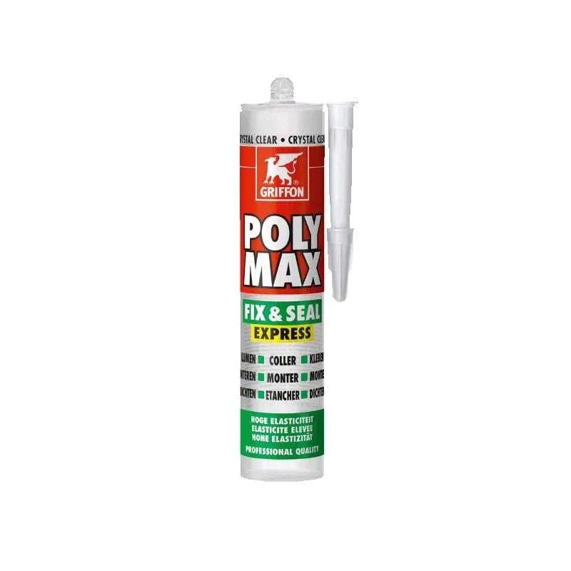 Adhesive putty, poly max express transparent Crystal 300g