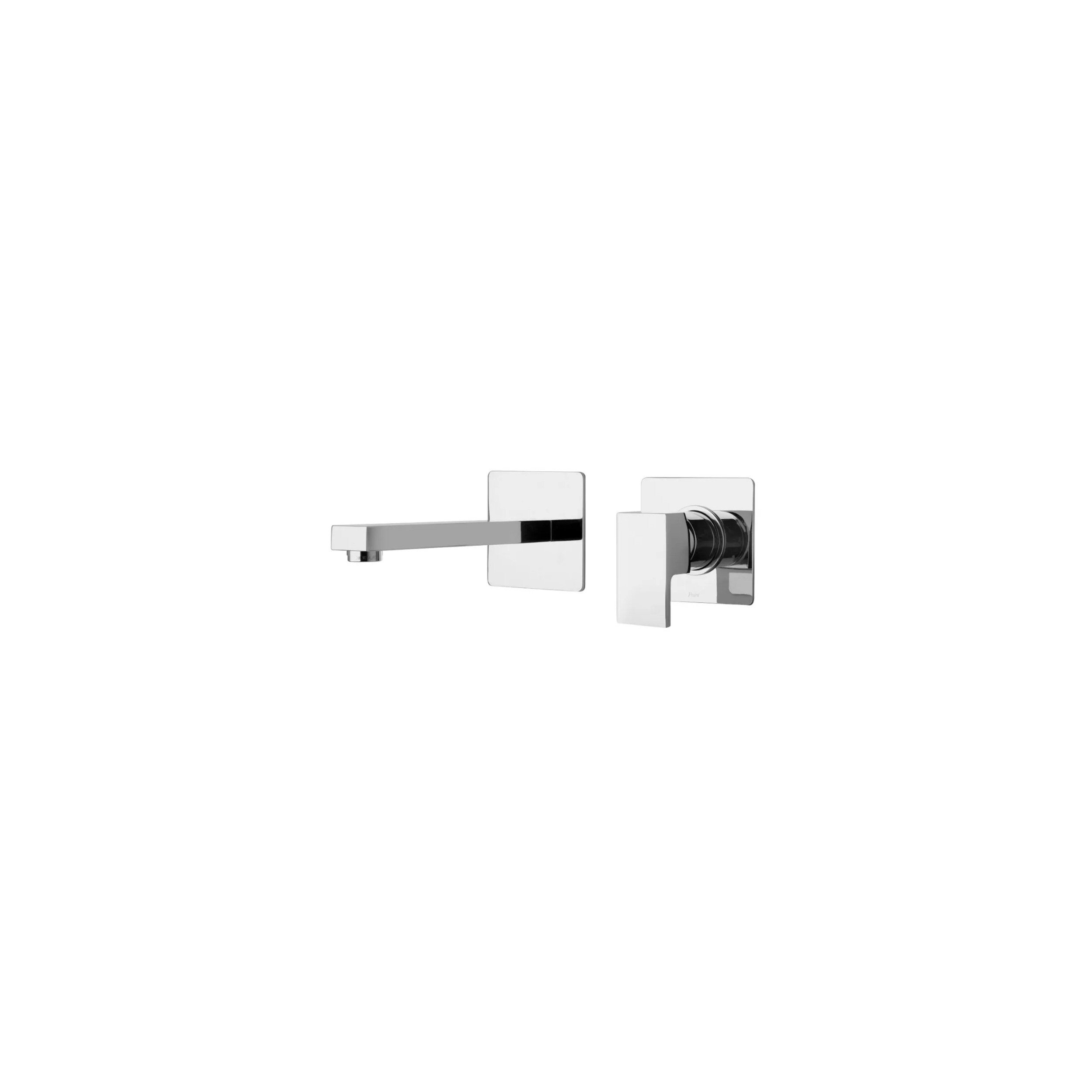 2-hole wall-mounted chrome basin mixer with 19cm spout PLAZA