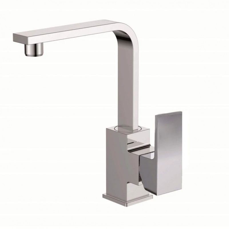 High movable spout basin mixer chrome PLAZA