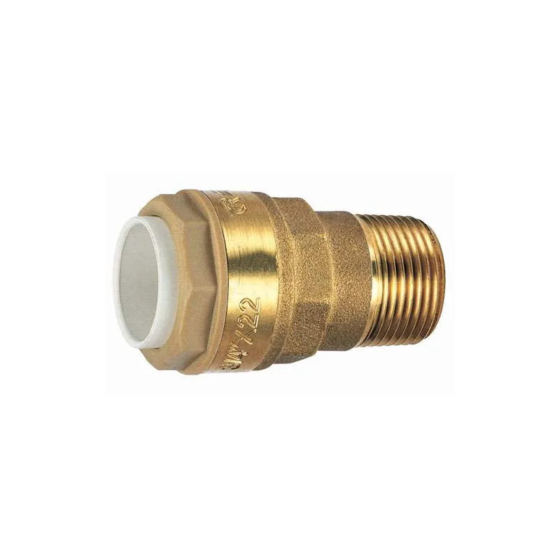 Conector macho recto PUSH-FIT 12x17 para cobre de 12mm