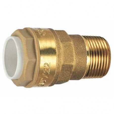 Conector macho recto PUSH-FIT 12x17 para cobre de 12mm