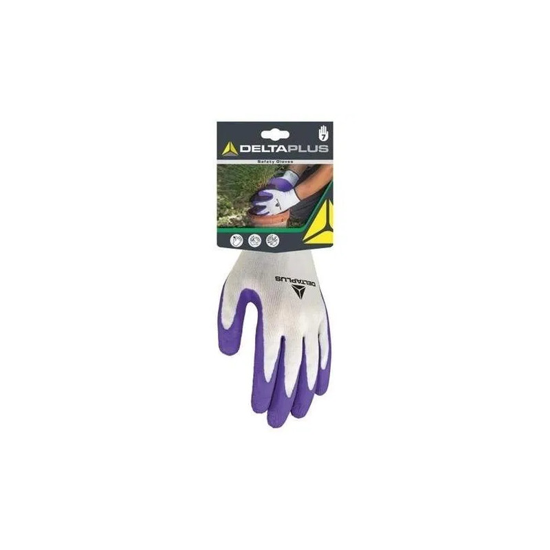 Gartenhandschuh aus Polyestertrikot, Handfläche mit Latexschaum beschichtet, Größe 7