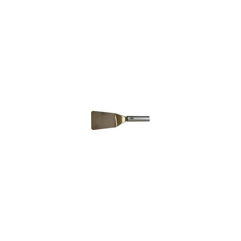 Short bent stainless steel spatula