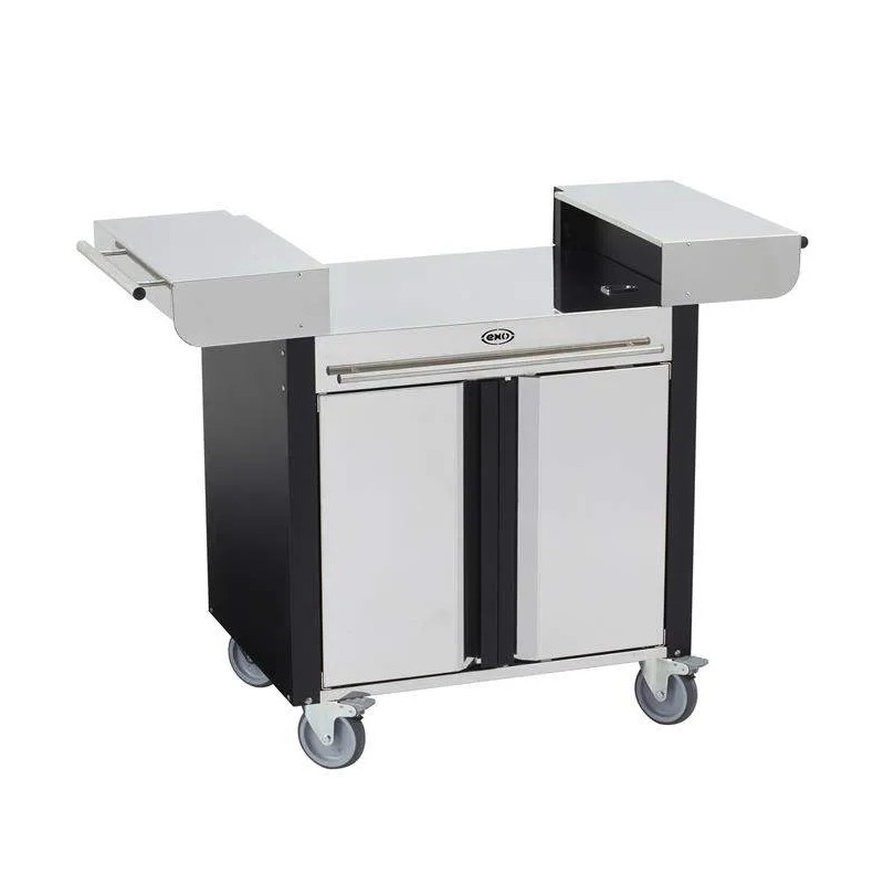 CarrelloCOMBOper plancha 60 in acciaio inox e nero ENO