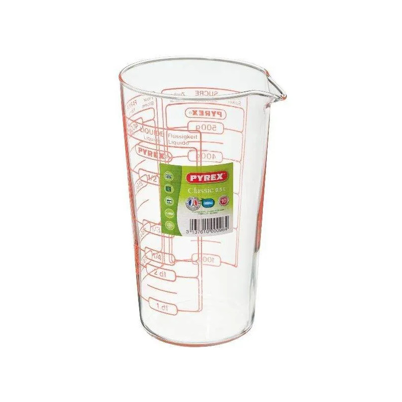 Vaso medidor, mide 0,5L