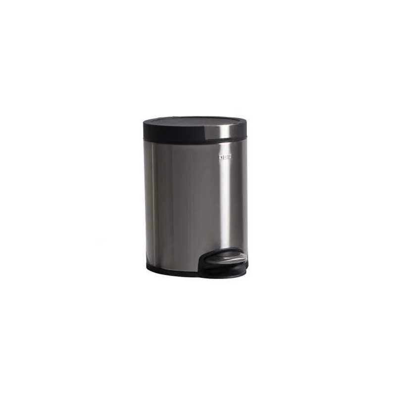 Poubelle cylindrique 5 litres, inox mat