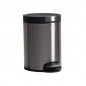 Poubelle cylindrique 5 litres, inox mat